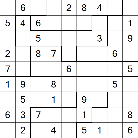 Jigsaw Sudoku - Medium