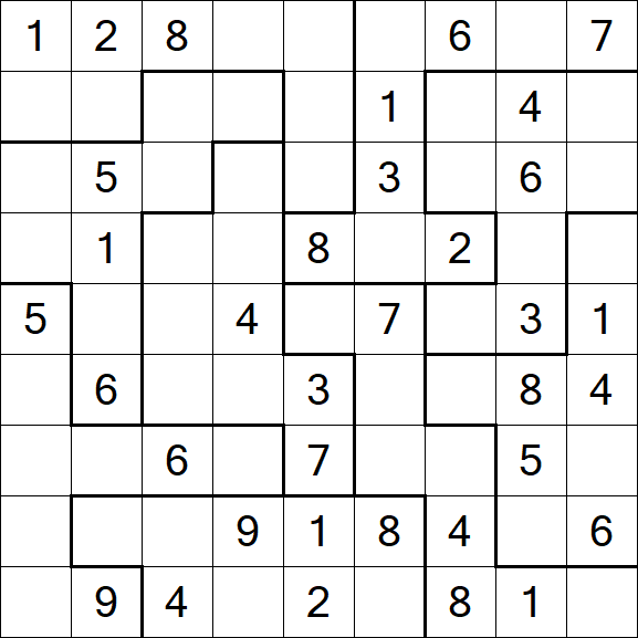 Jigsaw Sudoku - Medium