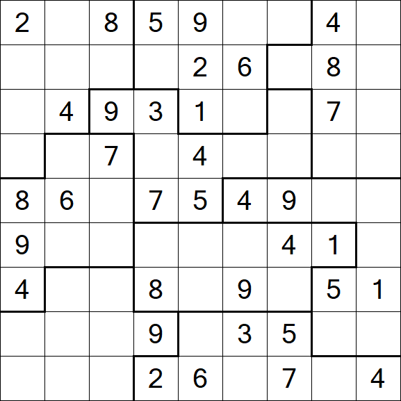 Jigsaw Sudoku - Medium