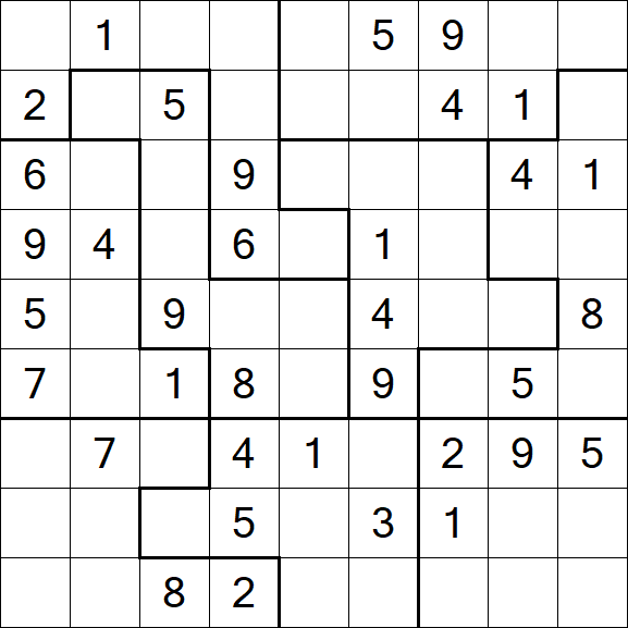 Jigsaw Sudoku - Medium