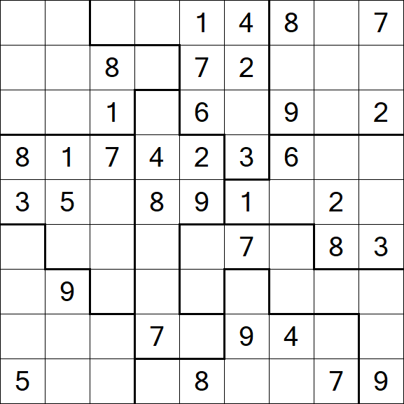 Jigsaw Sudoku - Medium