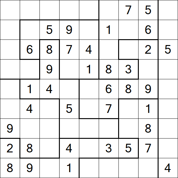Jigsaw Sudoku - Medium