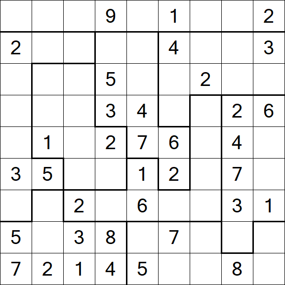 Jigsaw Sudoku - Medium