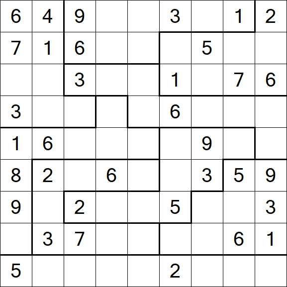 Jigsaw Sudoku - Medium