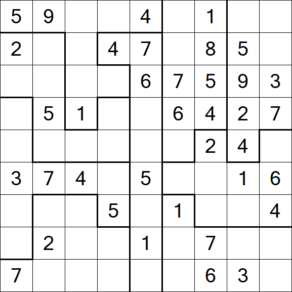 Jigsaw Sudoku - Medium