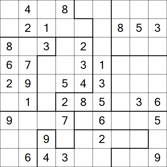 Jigsaw Sudoku - Medium