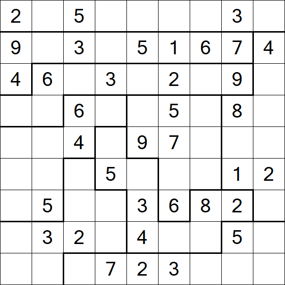 Jigsaw Sudoku - Medium