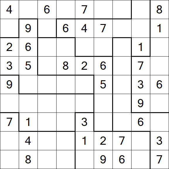 Jigsaw Sudoku - Medium
