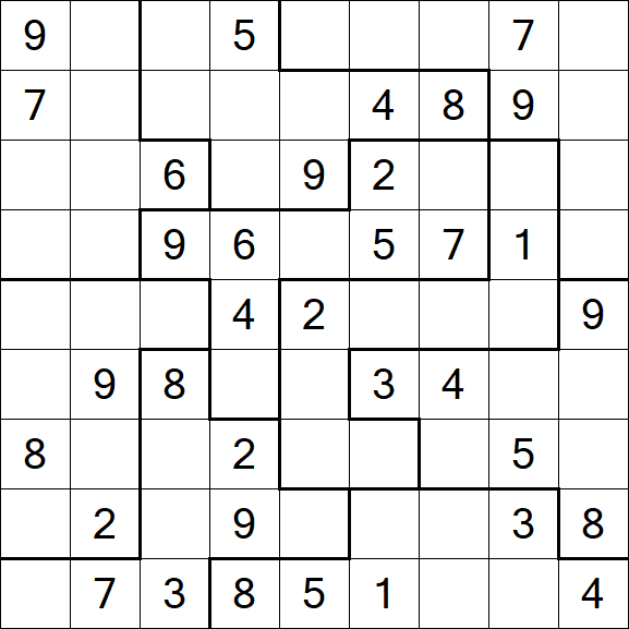 Jigsaw Sudoku - Medium