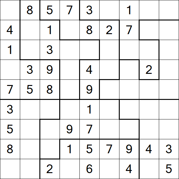 Jigsaw Sudoku - Medium
