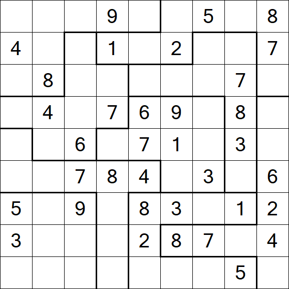 Jigsaw Sudoku - Medium
