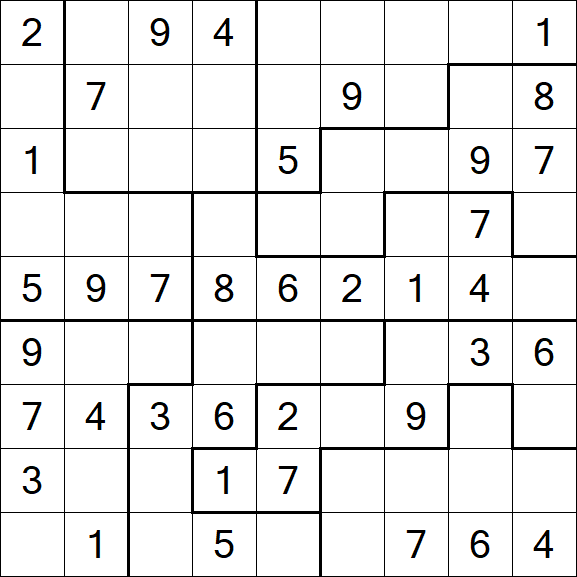 Jigsaw Sudoku - Médio