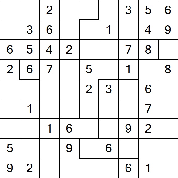 Jigsaw Sudoku - Medium