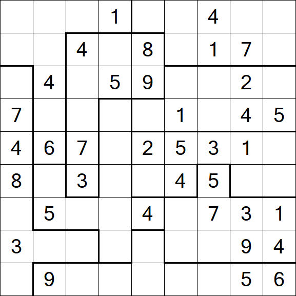 Jigsaw Sudoku - Medium