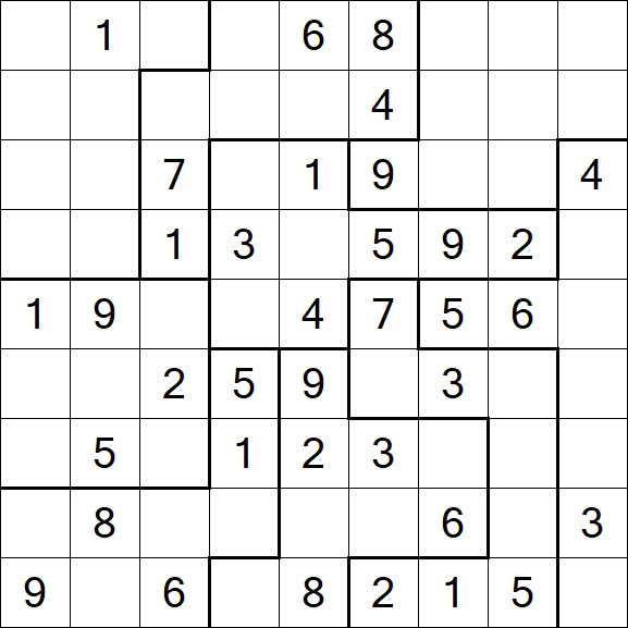 Jigsaw Sudoku - Medium