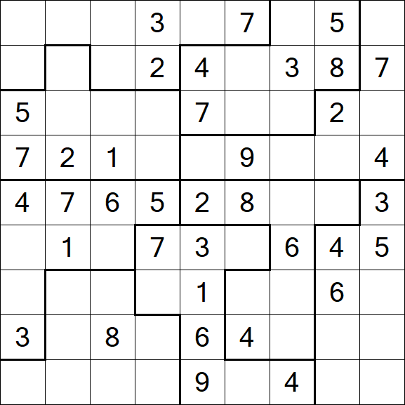 Jigsaw Sudoku - Medium