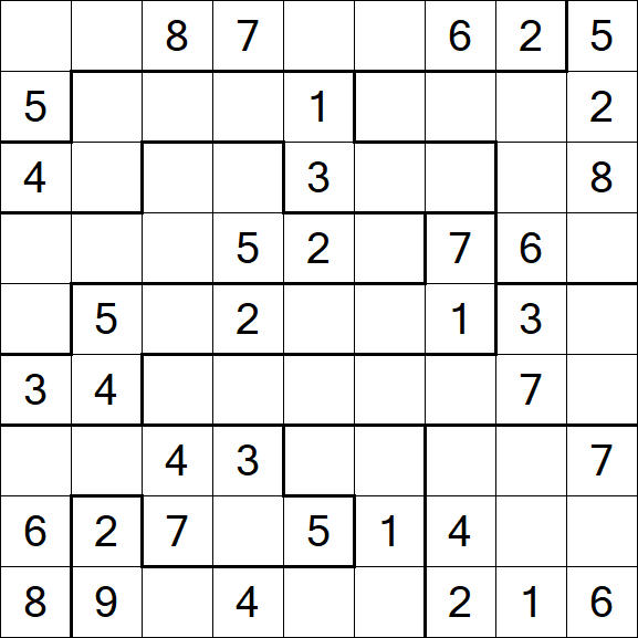 Jigsaw Sudoku - Medium