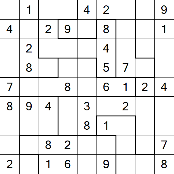 Jigsaw Sudoku - Medium