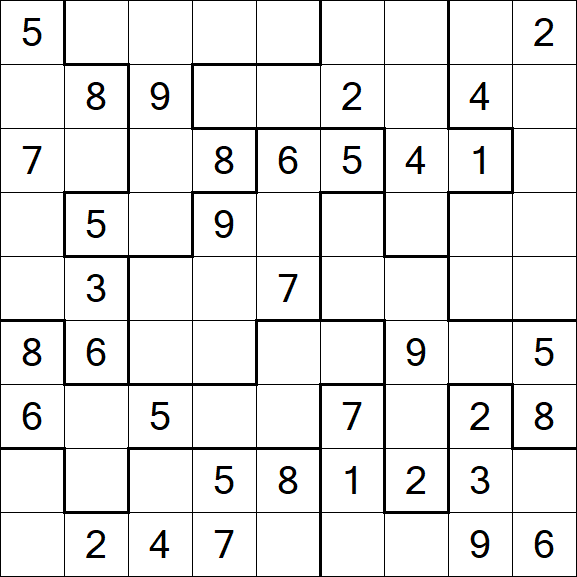 Jigsaw Sudoku - Medium