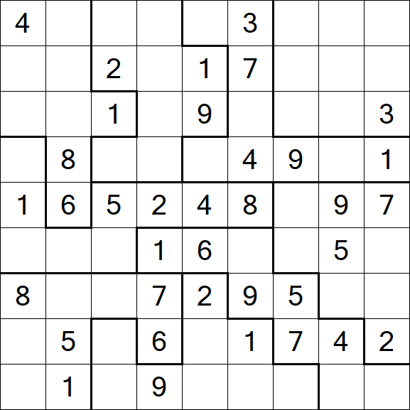 Jigsaw Sudoku - Medium