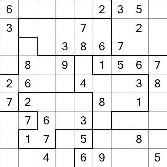 Jigsaw Sudoku - Medium