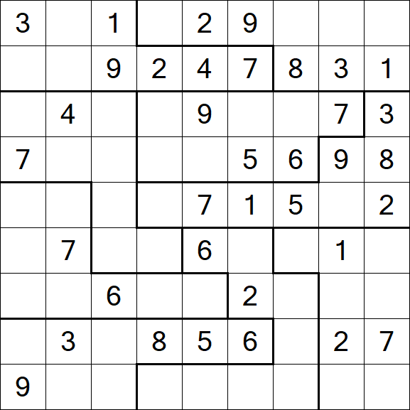 Jigsaw Sudoku - Medium