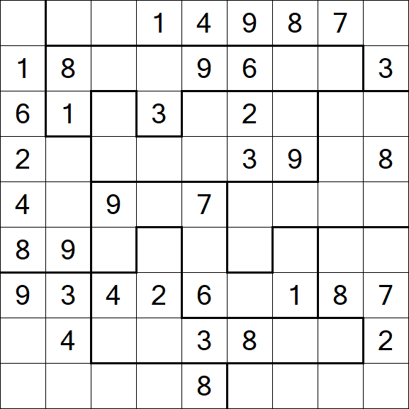 Jigsaw Sudoku - Medium