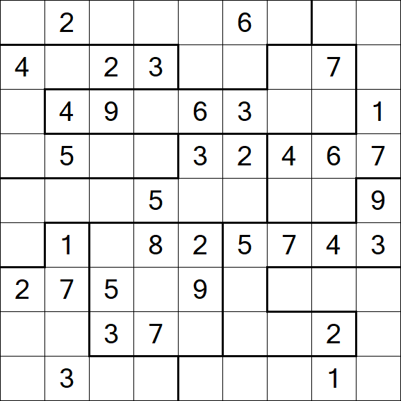 Jigsaw Sudoku - Medium