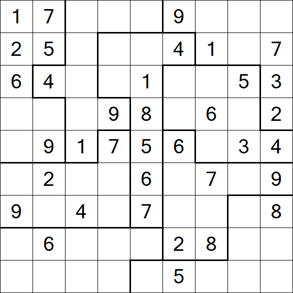 Jigsaw Sudoku - Medium