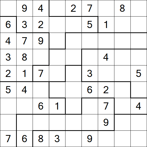 Jigsaw Sudoku - Medium
