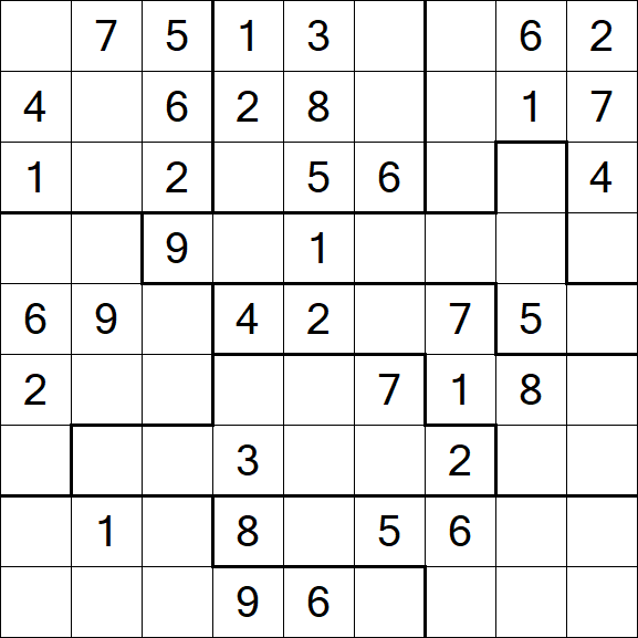 Jigsaw Sudoku - Medium