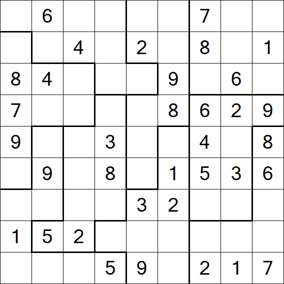 Jigsaw Sudoku - Medium