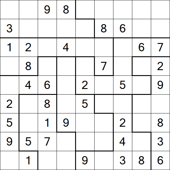 Jigsaw Sudoku - Medium