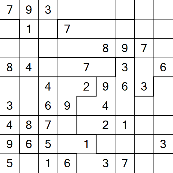 Jigsaw Sudoku - Medium