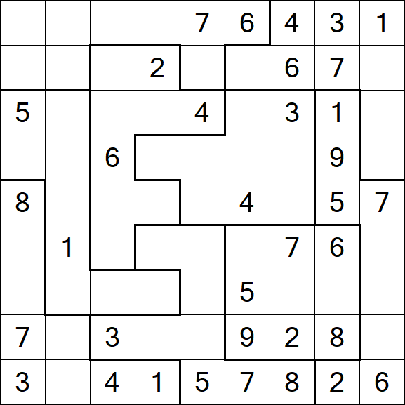 Jigsaw Sudoku - Medium