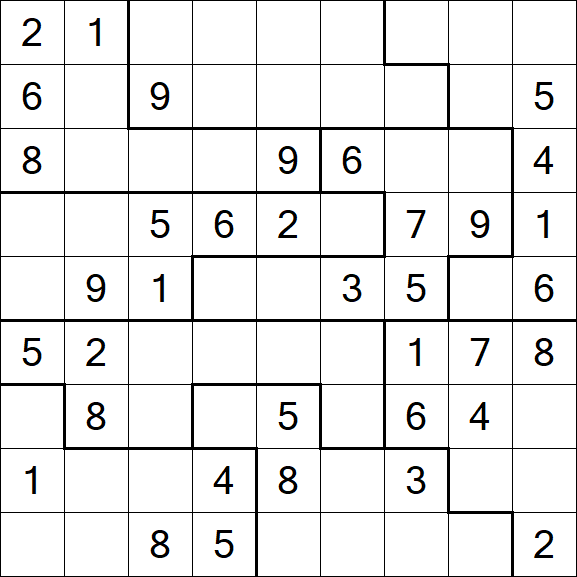 Jigsaw Sudoku - Medium