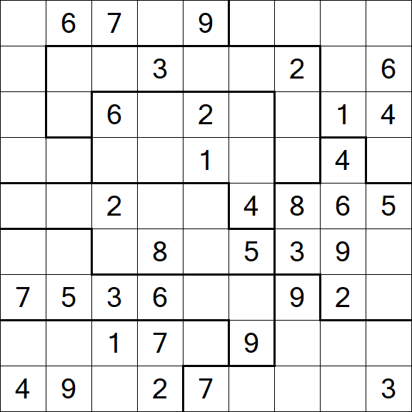 Jigsaw Sudoku - Medium