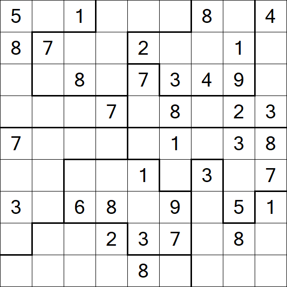 Jigsaw Sudoku - Medium