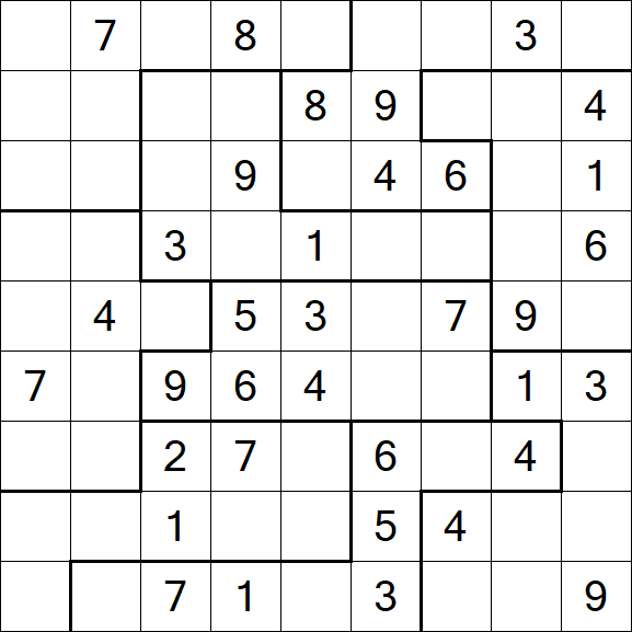 Jigsaw Sudoku - Medium