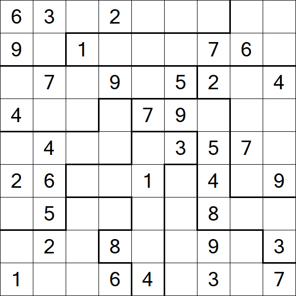 Jigsaw Sudoku - Medium