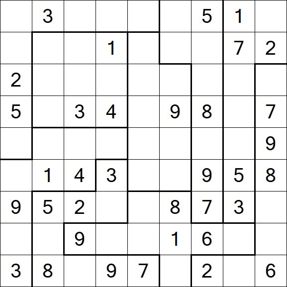 Jigsaw Sudoku - Medium