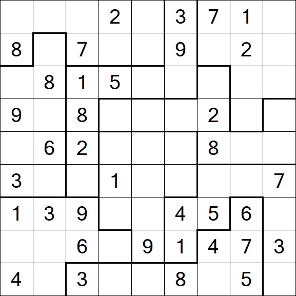 Jigsaw Sudoku - Medium