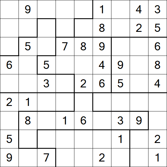 Jigsaw Sudoku - Moyen