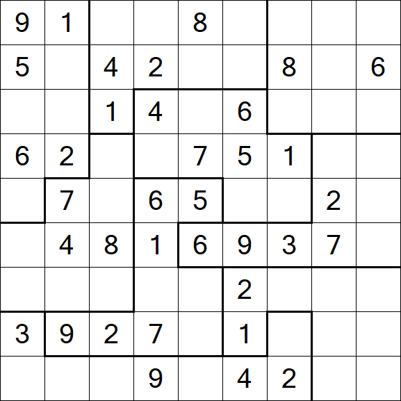 Jigsaw Sudoku - Moyen