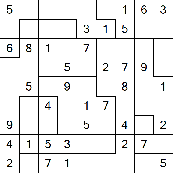 Jigsaw Sudoku - Mittel