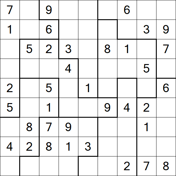 Jigsaw Sudoku - Mittel