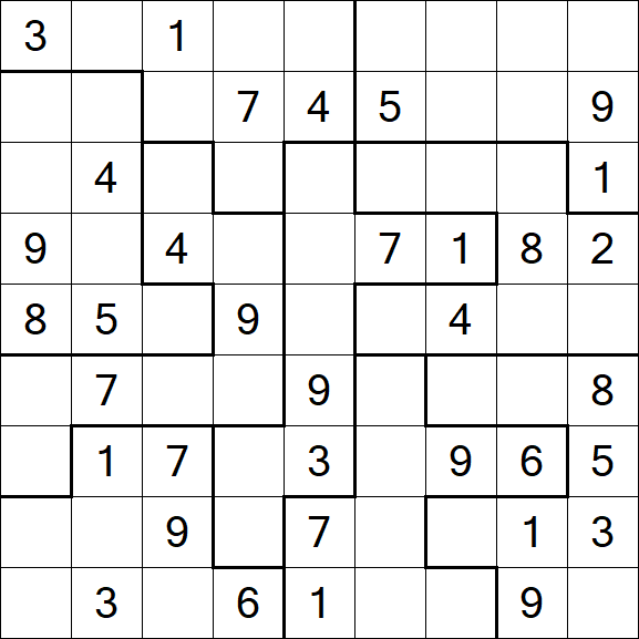 Jigsaw Sudoku - Mittel