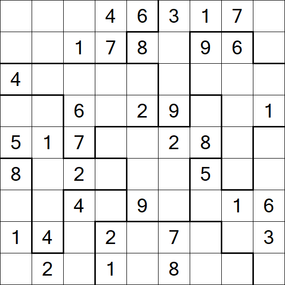 Jigsaw Sudoku - Mittel