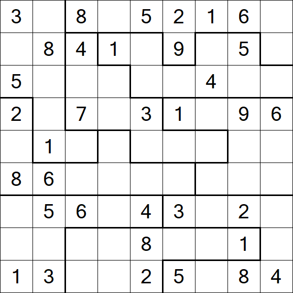 Jigsaw Sudoku - Mittel