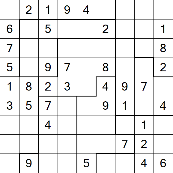 Jigsaw Sudoku - Medio